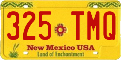 NM license plate 325TMQ