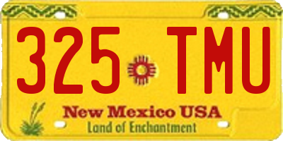 NM license plate 325TMU