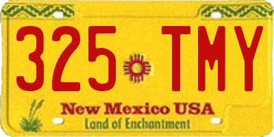 NM license plate 325TMY