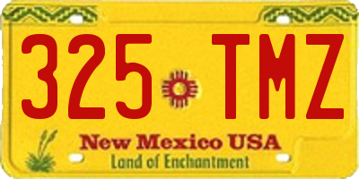 NM license plate 325TMZ