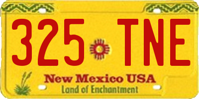 NM license plate 325TNE