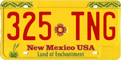 NM license plate 325TNG