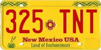 NM license plate 325TNT