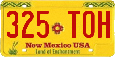 NM license plate 325TOH