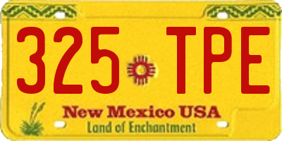 NM license plate 325TPE