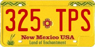 NM license plate 325TPS