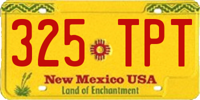 NM license plate 325TPT