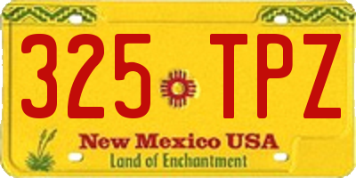 NM license plate 325TPZ