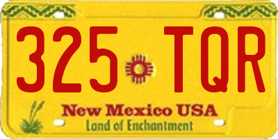 NM license plate 325TQR