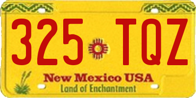 NM license plate 325TQZ