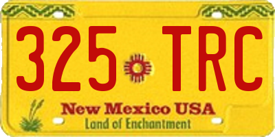 NM license plate 325TRC