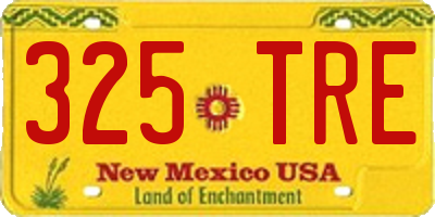 NM license plate 325TRE
