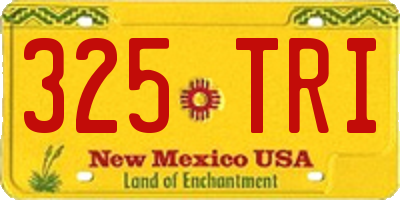 NM license plate 325TRI
