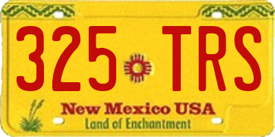 NM license plate 325TRS