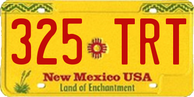 NM license plate 325TRT