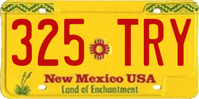 NM license plate 325TRY