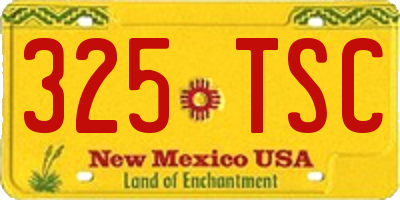 NM license plate 325TSC