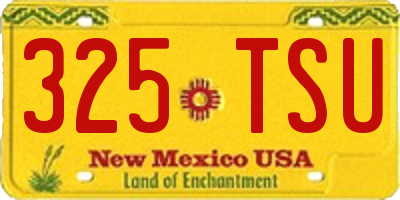 NM license plate 325TSU