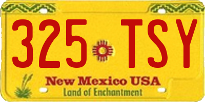 NM license plate 325TSY
