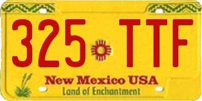NM license plate 325TTF