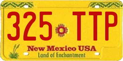 NM license plate 325TTP