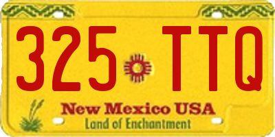 NM license plate 325TTQ