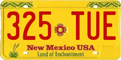NM license plate 325TUE