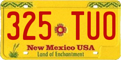 NM license plate 325TUO