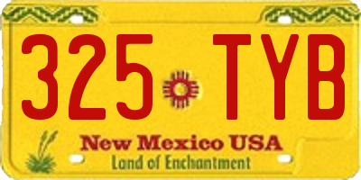 NM license plate 325TYB
