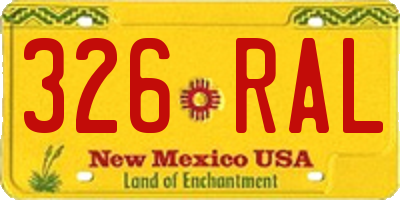 NM license plate 326RAL