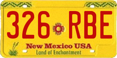 NM license plate 326RBE