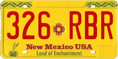 NM license plate 326RBR