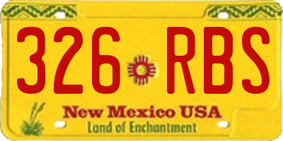 NM license plate 326RBS