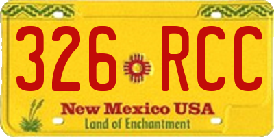 NM license plate 326RCC
