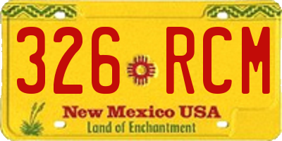 NM license plate 326RCM