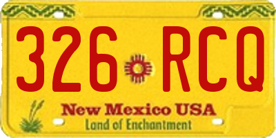 NM license plate 326RCQ
