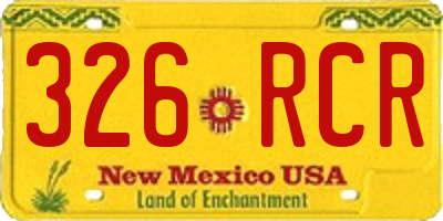 NM license plate 326RCR