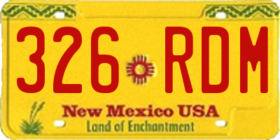 NM license plate 326RDM
