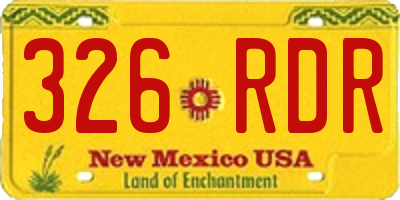 NM license plate 326RDR