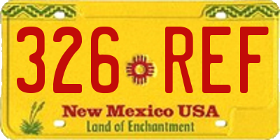 NM license plate 326REF