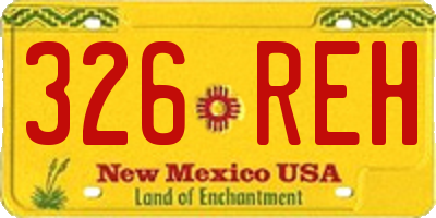 NM license plate 326REH