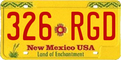 NM license plate 326RGD