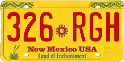 NM license plate 326RGH