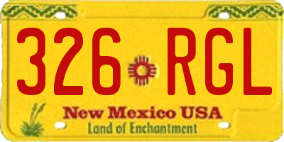 NM license plate 326RGL