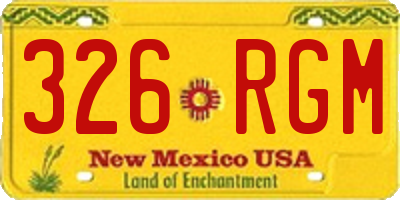NM license plate 326RGM