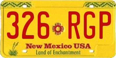 NM license plate 326RGP