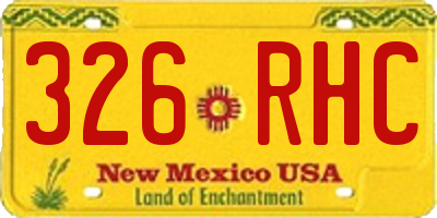 NM license plate 326RHC