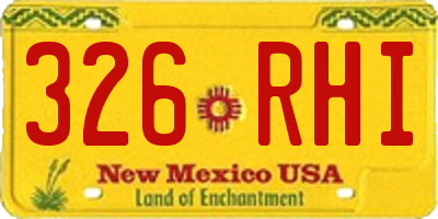 NM license plate 326RHI