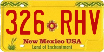 NM license plate 326RHV