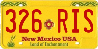 NM license plate 326RIS